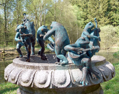 Garte-Brunnen aus Bronze